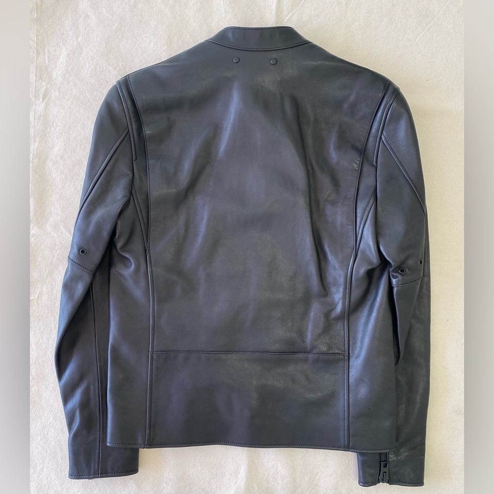 NWT Coach Outlet Womens Leather Racer Jacket Black Hardware Buttery Luxury XS - Picture 2 of 13